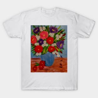 long grass and mixed flower bouquet T-Shirt